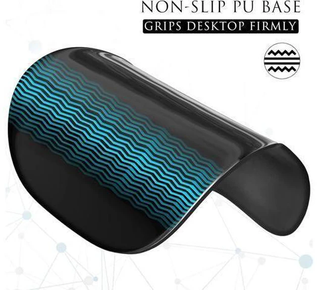 Alt view image 6 of 7 - Ergonomic Gel Wrist Rest Mouse Pad, Comfortable Mousepad with Non-Slip PU Base, Pain Relief Support for Computer, Laptop, Office & Home Black (9.4 x 8.2 in)