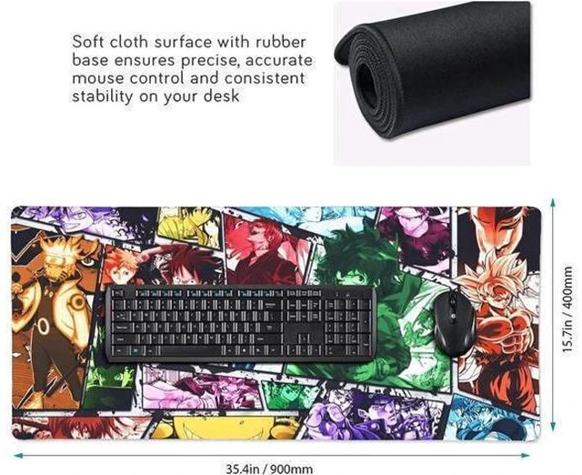 Alt view image 2 of 6 - One_Piece Mouse Pad Anime Mouse Pad Gaming Mouse Pad Large Mouse Pad Extended Desk Mat Desk Pad for Keyboard and Mouse Suitable.15.735.4 in C