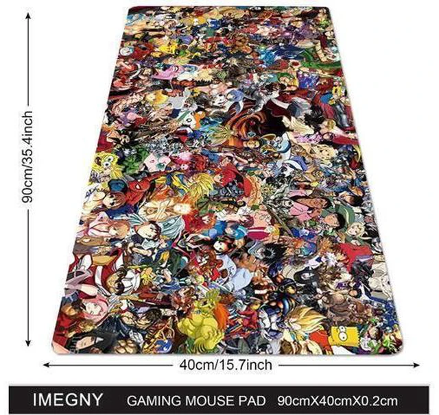 Alt view image 2 of 6 - Imegny Large Gaming Mouse Pad, Extended XXL Desk Pad & Non-Slip Rubber Mat for Mice and Keyboard with Stitched Edges