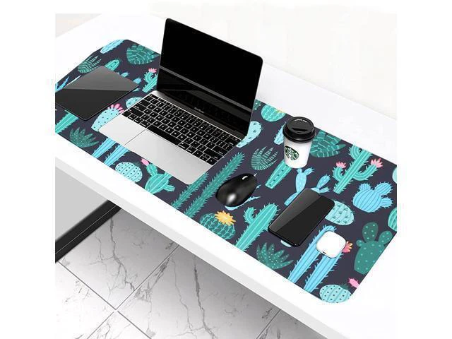 Alt view image 6 of 7 - Large Gaming Mouse pad Cactus Keyboard XL Large Gaming mousepads Desk mat 35.4 15.7x1.5 inch Computer Mouse pad Large Desktop Mouse pad Specially Designed for Game Surface / Office Durable Edge