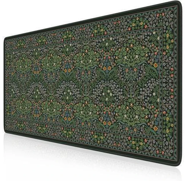 Main image of Big Mouse Pad, Desk Pad Mat, Full Desk Large Mousepad, Anti-Slip Smooth Surface XXL Computer Pad with Stitched Edges for Home Office Organizer (Green)