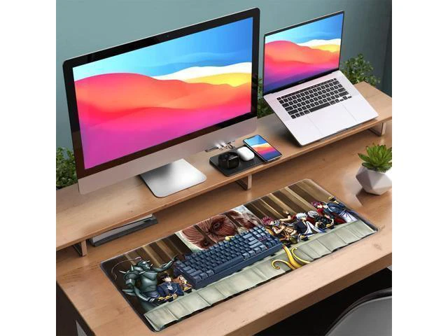 Alt view image 3 of 7 - Anime Character Mouse Pad for Computer - Anime Character Collection Saitama Eren Jaeger Gaming Large Mouse Pad Non Slip Rubber Mat, Desktop PC Laptop Office Big Mouse Pad 31.5x11.8x0.12inch