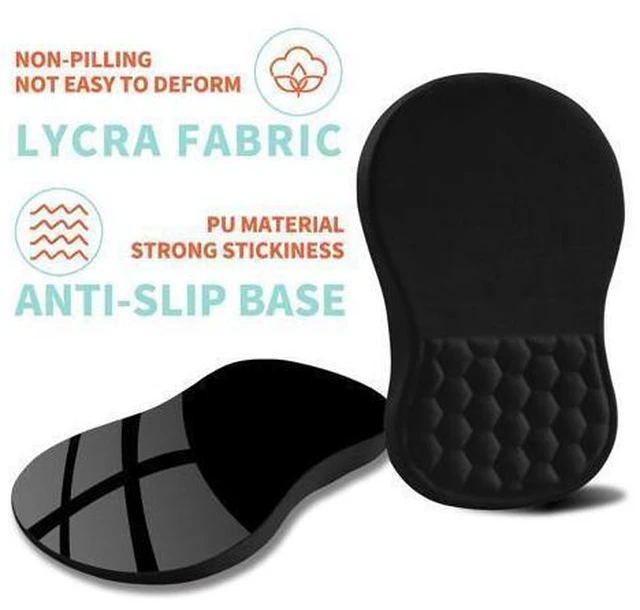 Alt view image 6 of 6 - Ergonomic Mouse Pad Wrist Support with Memory Foam Massage Bulge, Carpal Tunnel Pain Relief Mousepad Wrist Rest for Mouse(12x8 inch, Black)