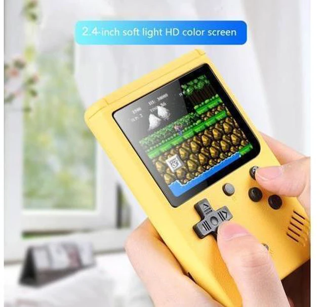 Alt view image 2 of 7 - MK500 Macaron Mini Retro Classic Handheld Game Console for Kids Built-in 500 Games, Support AV Output (Grey)