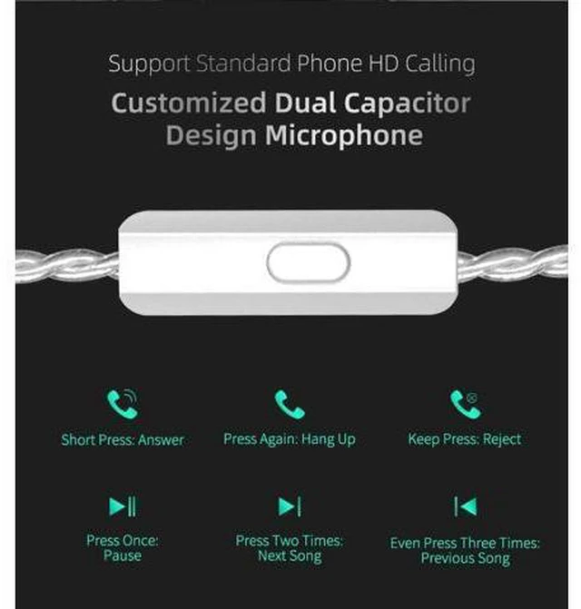 Alt view image 7 of 7 - Linsoul KZ ZST X 1BA+1DD Hybrid Dual Driver HiFi in-Ear Earphones with Silver-Plated Detachable 2Pin Cable for Musicians Audiophile (with Mic, Purple)