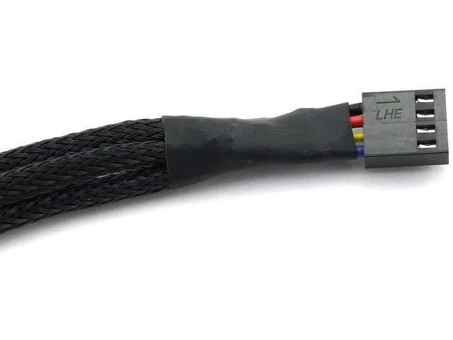 Alt view image 2 of 7 - 4Pin 1 to 3 Ways PWM Fan Splitter Cable Black Sleeved Fan Power Extension Cable 4Pin Female to 3X 4Pin Male 27cm/10.5 inches