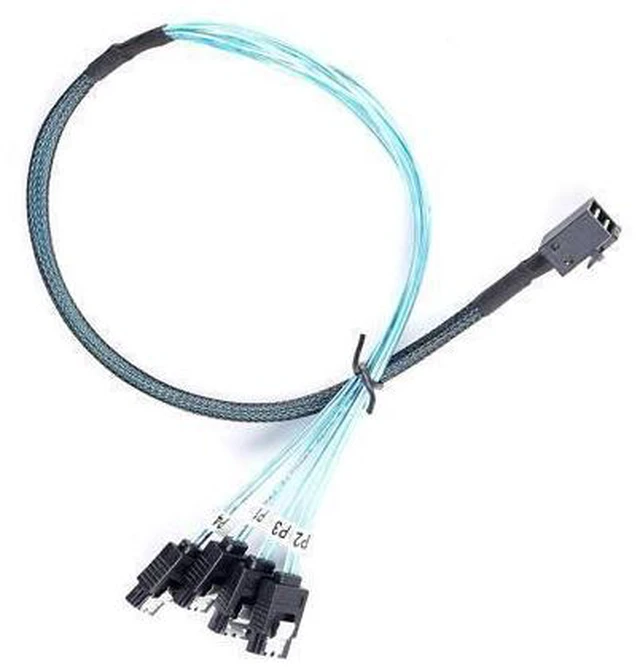 Alt view image 5 of 5 - 2Pack Mini SAS to SATA Cable: 0.5M SFF-8643 to SATA Forward Breakout Mini SAS HD SFF 8643 Controller to Hard Drive Cable (1.6FT)