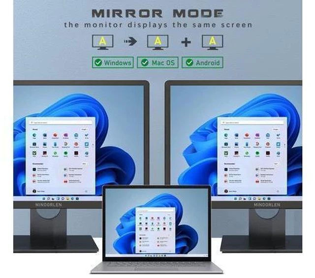 Alt view image 4 of 6 - USB C to Dual HDMI Adapter for Monitor, USBC Laptop Docking Station Dual Monitor Dongle MacBook, USB-C Hub Powered Mac, USB 3.0 to USB C Adapter Cable with Fast Charging Chromebook, Type C Dock