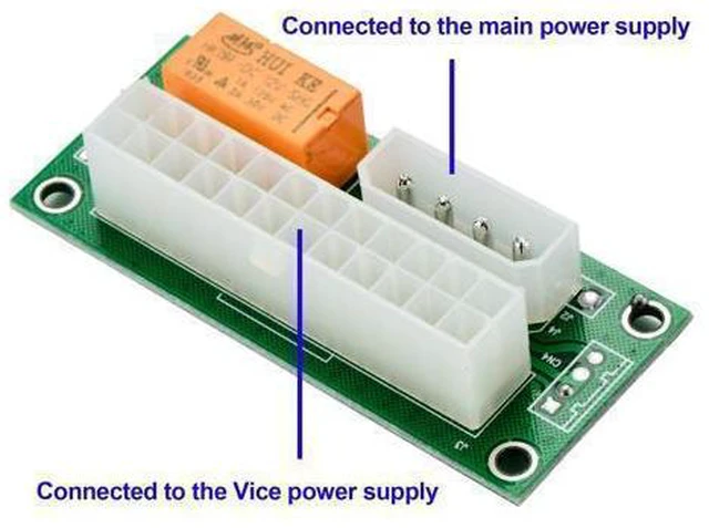 Alt view image 2 of 3 - Multiple Power Supply Adapter and Daisy Chain Connector-Ethereum Mining ETH Rig Dual Power Supply Connector