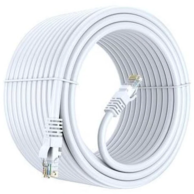 Main image of Maximm Cat 6 Ethernet Cable 100 Ft, 100% Pure Copper, Cat6 Cable LAN Cable, Internet Cable, Patch Cable and Network Cable - UTP (White) 100 Feet