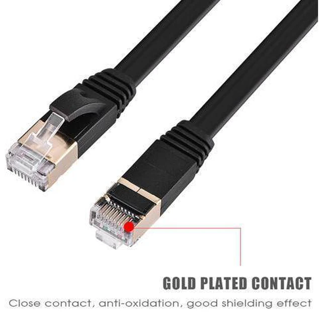 Alt view image 7 of 7 - RJ45 LAN Cable, Black Retractable LAN Network Cable, Flat Ethernet Cord for LAN Network