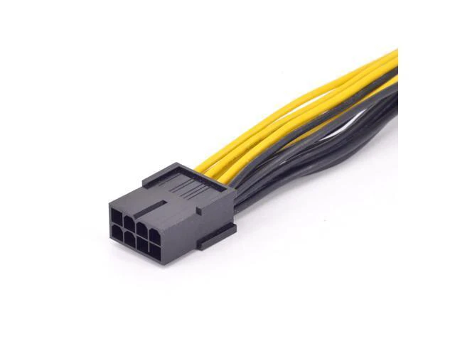 Alt view image 2 of 5 - PCIe GPU 8pin to Dual 6+2Pin Power supply Cable PCI express Graphics card 2 ports 6+2pin to 8Pin power Port Multiplier 18AWG