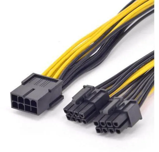 Alt view image 3 of 5 - PCIe GPU 8pin to Dual 6+2Pin Power supply Cable PCI express Graphics card 2 ports 6+2pin to 8Pin power Port Multiplier 18AWG