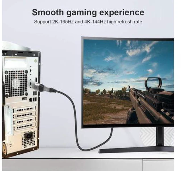 Alt view image 4 of 7 - Mini DP Female to DisplayPort Male 8K Extension 5cm Converter 8K(7680x4320)@60Hz 4K@144Hz DisplayPort 1.4 Bi-Directional Transmission DisplayPort to Mini DisplayPort 8K Cable