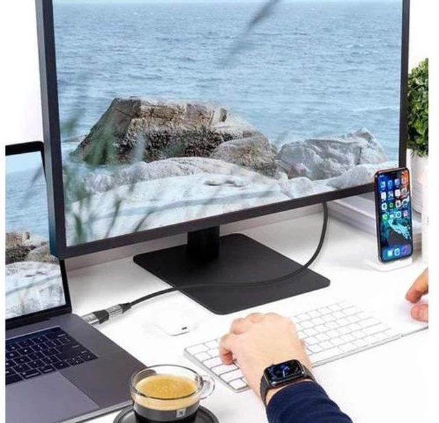 Alt view image 7 of 7 - Mini DP Female to DisplayPort Male 8K Extension 5cm Converter 8K(7680x4320)@60Hz 4K@144Hz DisplayPort 1.4 Bi-Directional Transmission DisplayPort to Mini DisplayPort 8K Cable