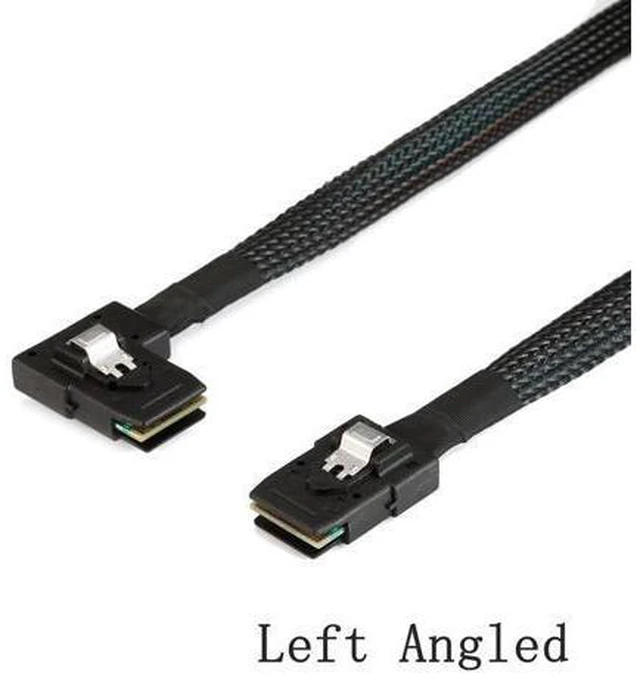 Alt view image 3 of 7 - 90 degree Right Left angle L type SATA cable Mini SAS Cable Mini SAS 36P to 36 Pin SFF-8087 to SFF8087 HD Data Cable 0.8M