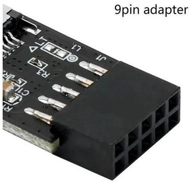 Alt view image 3 of 3 - Motherboard USB2.0 9Pin To TYPE-C A-KEY Front Connector Converter USB3.2 TYPE-E Interface Header Adapter