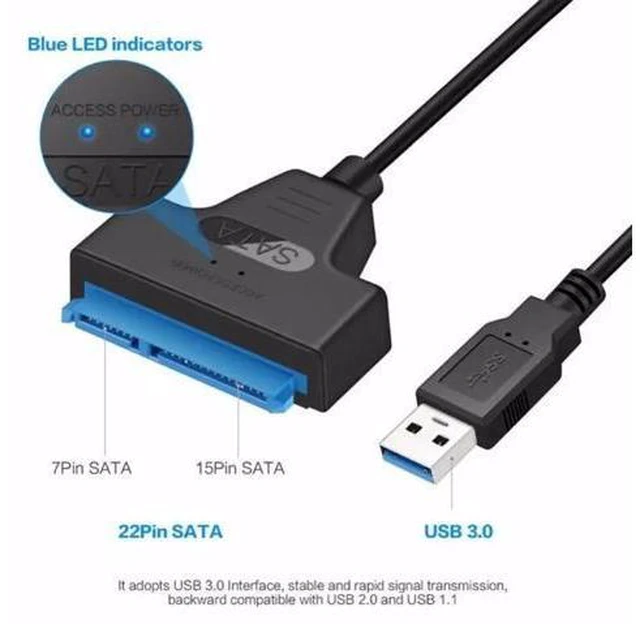 Alt view image 3 of 5 - 3.0 To SATA3 HDD SSD Hard Disk Drive Adapter Converter Cable SataIII To 3.0 For 2.5" Inch Sata III Hard Disk Converter