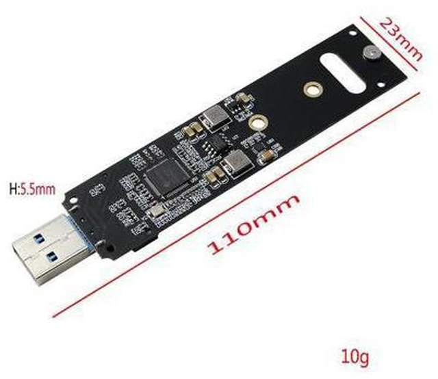 Alt view image 2 of 6 - NVME to USB Adapter M.2 SSD to Type-A Card High Performance 10 Gbps USB 3.1 Gen 2 Bridge Chip Support Windows XP /7/8 /10 MAC OS