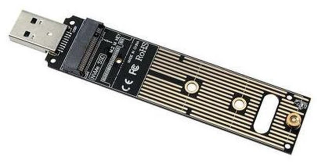 Alt view image 3 of 6 - NVME to USB Adapter M.2 SSD to Type-A Card High Performance 10 Gbps USB 3.1 Gen 2 Bridge Chip Support Windows XP /7/8 /10 MAC OS