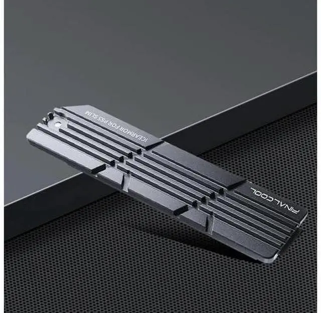 Alt view image 2 of 3 - For PS5 Slim SSD Heatsink with Thermal Silicone Pads Solid State Drive Cooler Cooling Accessories Kit for 2280 M.2 NVMe SSD