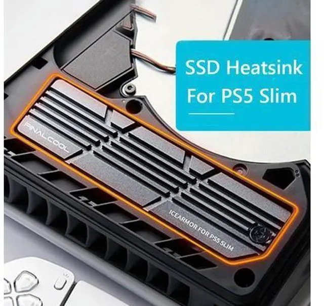 Alt view image 3 of 3 - For PS5 Slim SSD Heatsink with Thermal Silicone Pads Solid State Drive Cooler Cooling Accessories Kit for 2280 M.2 NVMe SSD