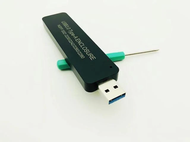 Alt view image 6 of 6 - SSD Case NGFF M.2 to USB3.0 Type-A SSD Disk External Enclosure Storage Case Converter Adapter Support 2230 2242 2260 2280 SSD M2