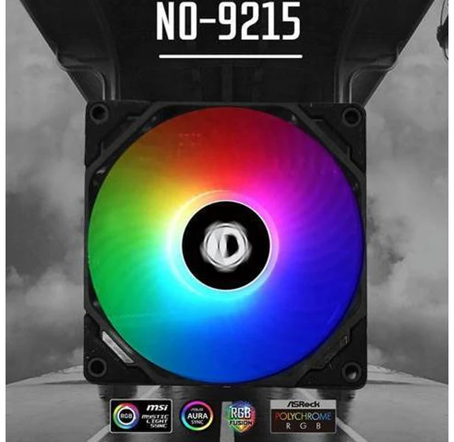 Alt view image 3 of 3 - PC Radiator CPU Cooling Fan ARGB 4PIN PC Case Heat Cooling Fan Desktop CPU/GPU Chassis Radiator Cooler