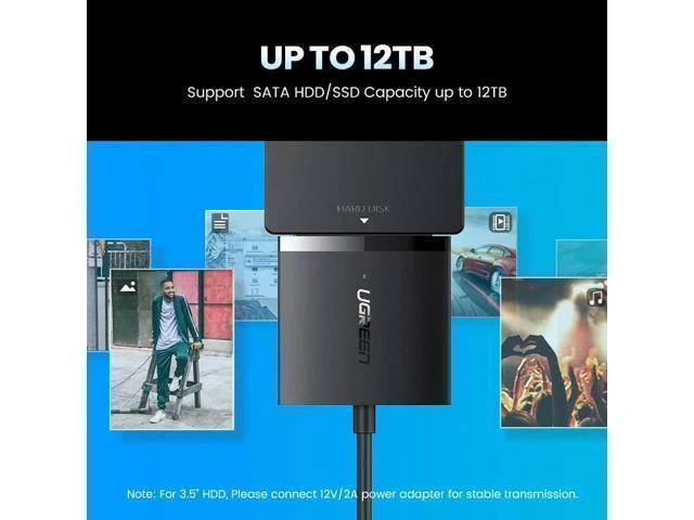 Alt view image 5 of 5 - SATA USB Adapter USB 3.0 2.0 to Sata 3 Cable Converter Cabo For 2.5 3.5 HDD SSD Hard Disk Drive Sata to USB Adapter