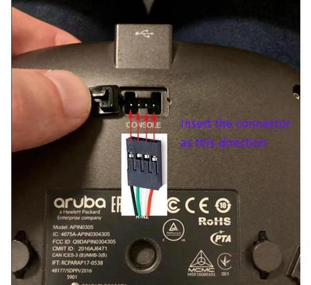 Alt view image 2 of 2 - Aruba USB Console Cable With CP2102 Chip for Aruba Wirelss Access Point AP-207 AP-304/305 AP-314/315 Cable length: 1.0M Color: Black