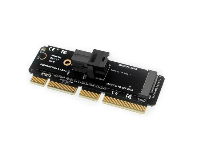 Alt view image 2 of 2 - FOR Upgrade Your Desktop Adapter: M.2 Mkey NVME to SFF-8643 U.2 PCIE 4.0 to SFF8643 U.2 Backward 3.0 Strong Compatibility