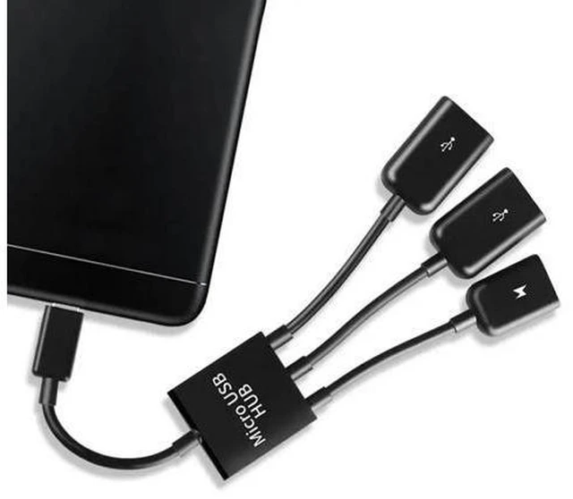 Alt view image 2 of 5 - USB Adapter OTG Cable Type-C USB Male to USB Female Adapter USB Hub for Mouse Keyboard Disk Flash