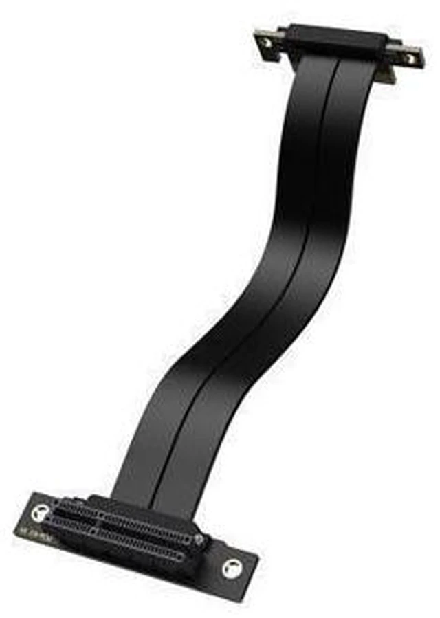 Main image of PCIe x4 4.0 Riser Cable,PCI-Express 4X Male to Female Extension Cable PCI-e Extender Adapter 20CM_Dual 90 Degrees