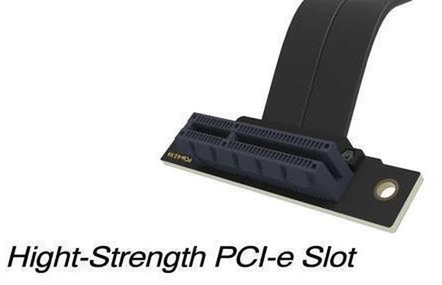 Alt view image 2 of 6 - PCIe x4 4.0 Riser Cable,PCI-Express 4X Male to Female Extension Cable PCI-e Extender Adapter 20CM_Dual 90 Degrees