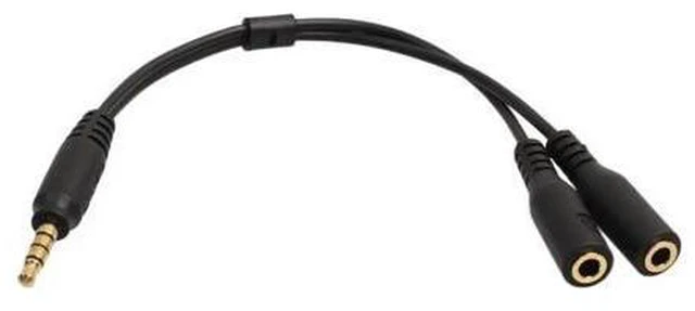 Main image of 3.5mm Audio Splitter Cable For Computer Jack 3.5mm 1 Male To 2 Female Y Splitter Cable Headset Mic Splitter Adapter