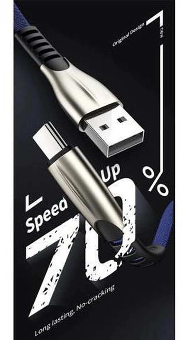 Alt view image 2 of 5 - Type C Cable Fast Quick Charge QC 3.0 Cavo for Mi 9t 9 SE 8 A3 CC9 Redmi note 8 7 K20 Pro 7 QC3.0 flat Noodle cable