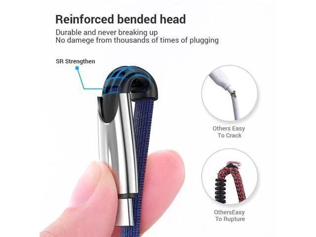 Alt view image 5 of 5 - Type C Cable Fast Quick Charge QC 3.0 Cavo for Mi 9t 9 SE 8 A3 CC9 Redmi note 8 7 K20 Pro 7 QC3.0 flat Noodle cable