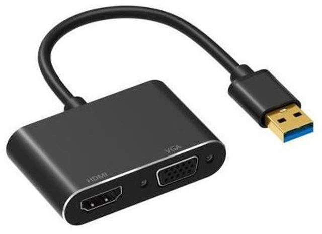 Main image of USB 3.0 To HDMI-compatible VGA 2in1Adapter 4K HD Multi-Display USB To HDMI-compatible Converter for Windows 7/8/10 Mac OS