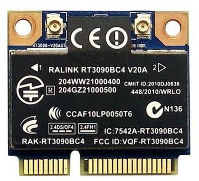 Alt view image 2 of 3 - Ralink RT3090BC4 WiFi N Bluetooth 3.0 PCI-e Card 300M 602992-001 802.11n WIFI CARD WLAN RT3090