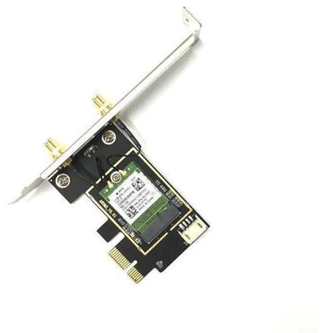 Alt view image 2 of 3 - Dual-band 2.4 + 5GHz 433M Bluetooth V4.0 PCI-E 1X Wifi WLAN 802.11ac wireless combination card for desktop RTL8821AE AW-CB161H