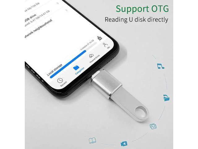 Alt view image 2 of 5 - C to USB 3.0 Adapter OTG Cable Adapter for Macbook Pro Air OTG Adapter