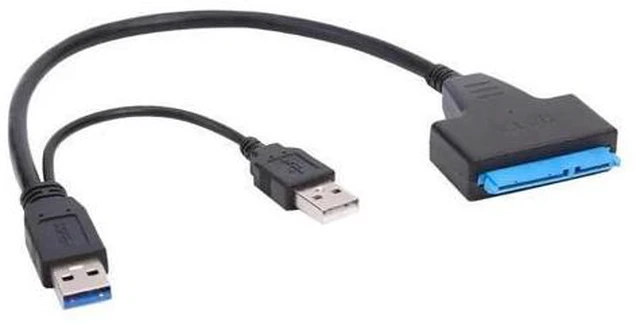 Main image of to Dual USB3.0 2.0 Powered 22 Pin Hard Drive USB 3.0 Cable High Speed Adapter Cable for External 2.5 inch HDD SSD