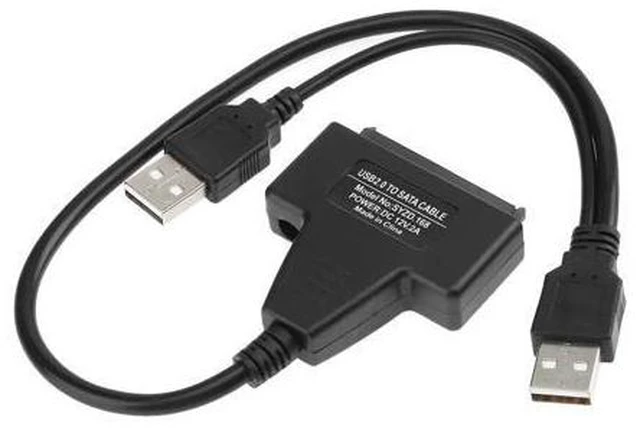 Alt view image 5 of 5 - to Dual USB3.0 2.0 Powered 22 Pin Hard Drive USB 3.0 Cable High Speed Adapter Cable for External 2.5 inch HDD SSD
