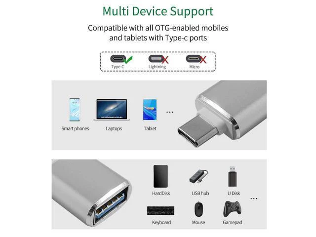 Alt view image 5 of 5 - C to USB 3.0 Adapter OTG Cable Adapter for Macbook Pro Air OTG Adapter