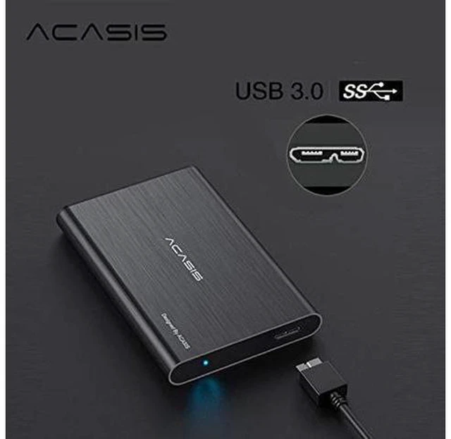 Alt view image 4 of 5 - 500GB USB3.0 2.5" Portable External Hard Drive for Desktop Laptop HDD Hard Disk (500GB, Black)
