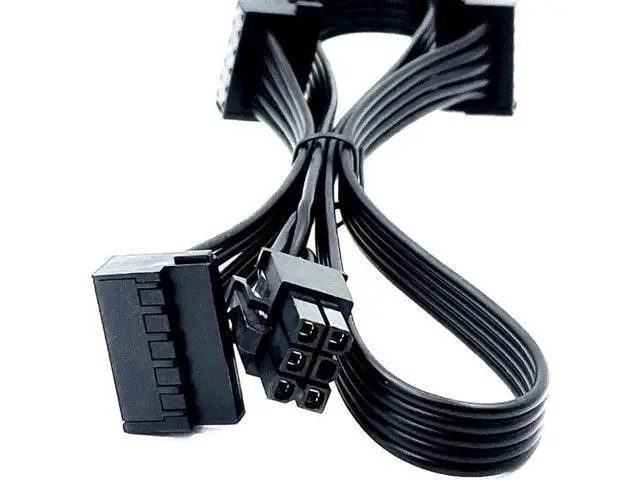 Alt view image 2 of 6 - Original New 6Pin to 4 SATA Angled HDD SSD Power Cable for CORSAIR HX750i HX850i HX1000i HX1200i Modular PSU 18AWG 50+15+15+15CM