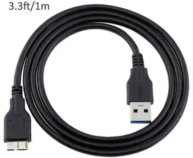 Main image of USB 3.0 A Male to Micro B Cable 3.3FT Cord Compatible with For WD My Passport and Elements Portable External Hard Drive,