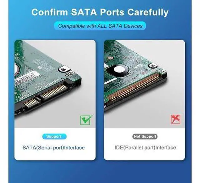 Alt view image 3 of 7 - SATA III Cable,Electop 6Gbps Straight HDD SDD Data Cable, SATA 3.0 Nylon Braided Cable with Locking Latch for SATA HDD, SSD, CD Driver, CD Writer(20 Inch, Black,5 Pack)