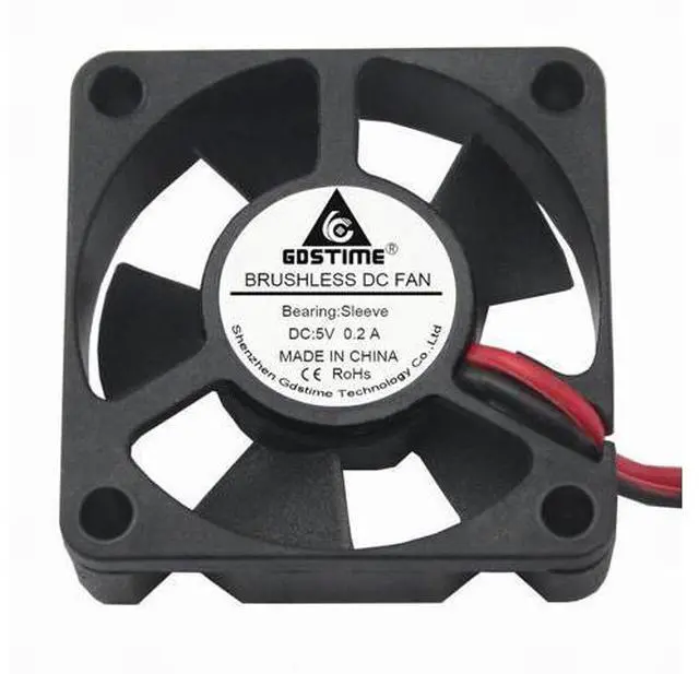 Alt view image 3 of 6 - 2 Pieces 3.5cm 35x35x10mm 5V Brushless DC Cooling Fan 35mm x 10mm 3510 Mini Cooler 2Pin 2.0