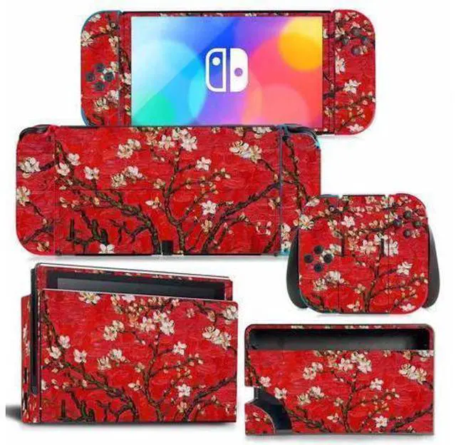 Main image of Flowers of Wealth Skin Sticker Decal for Switch Console Controller Dock Skin Vinyl Para Protective Film(1156)